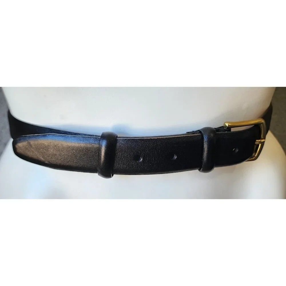 Mens Warehouse Mens Full Grain Italian Leather Belt Black‎ 8582-02 Size 46/115